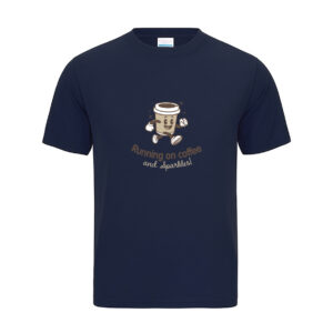 Sportshirt - Running on coffee and Sparkles!